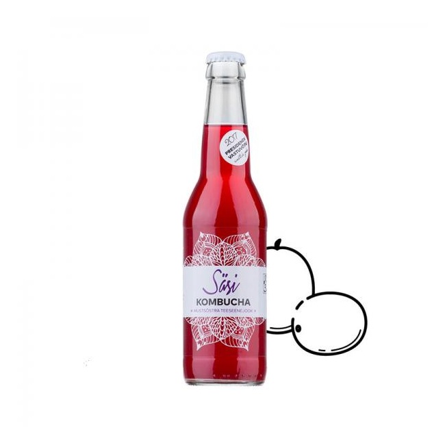 Säsi kombucha mustsõstra (mahe), 330ml