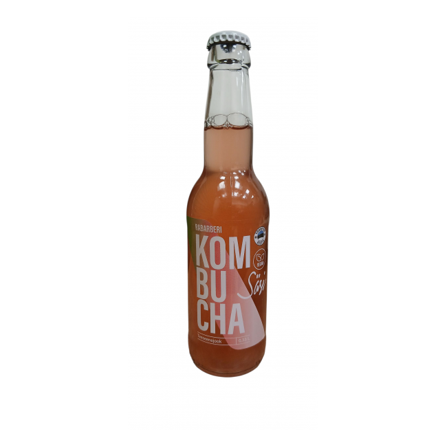 Säsi kombucha rabarberi (mahe), 330 ml 