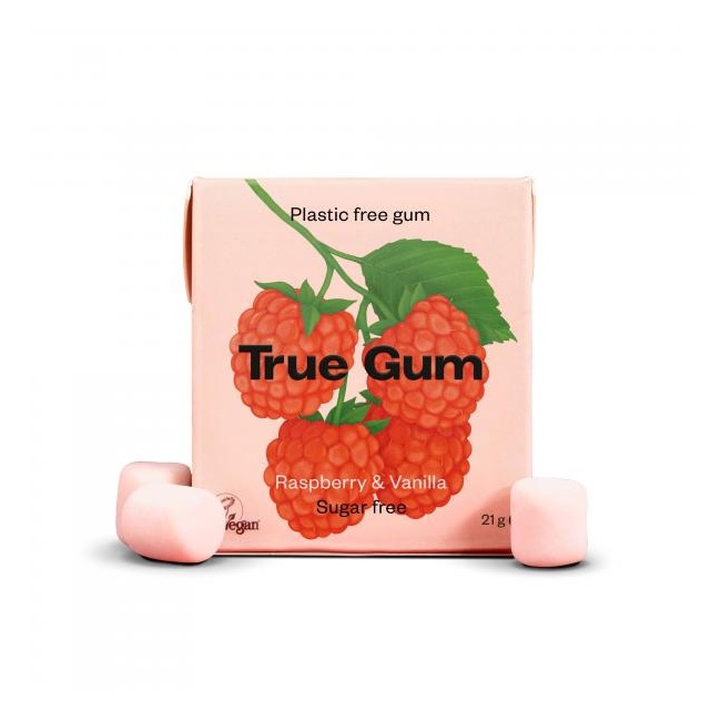 Raspberry & Vanilla Chewing Gum – 21 g