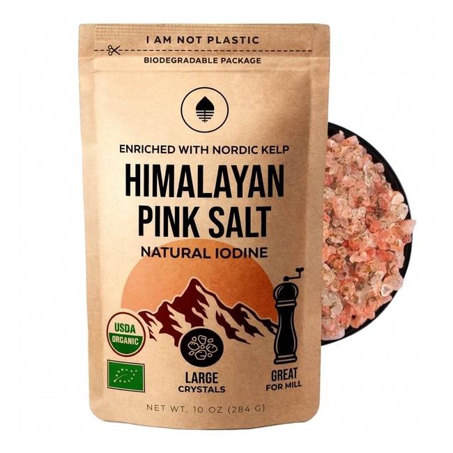 Himaalaja sool pruunvetikaga, joodiga, mahe, 284 g