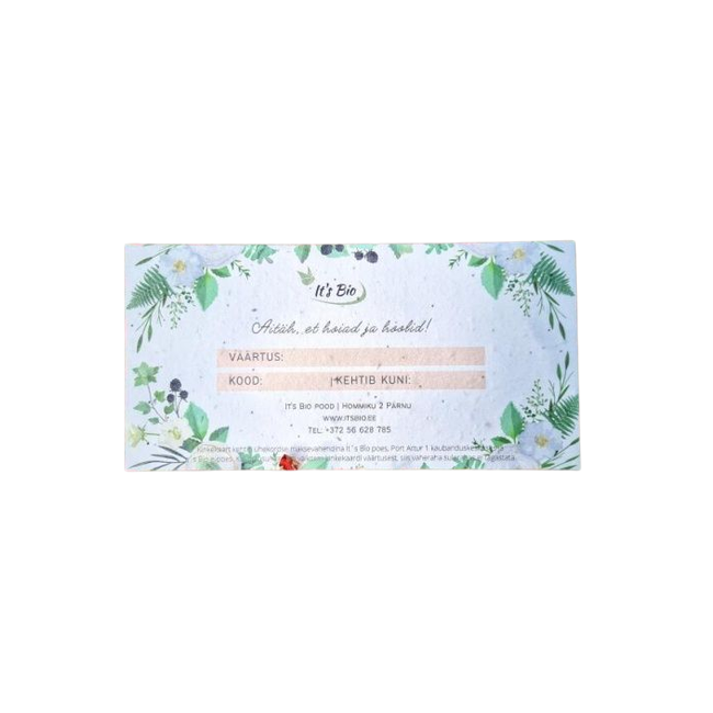 It´s Bio kinkekaart