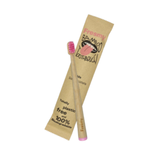 Fresmy bambusest hambahari, lastele, roosa