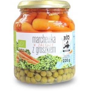 Rohelised herned porgandiga, mahe, 340g