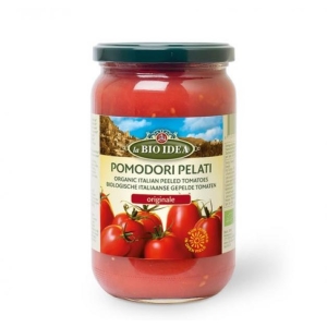 Tomatid, kooritud, mahe, 660g