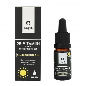 D3-vitamiin Eesti astelpajuõliga, 4000 IU/100 μg, 10 ml